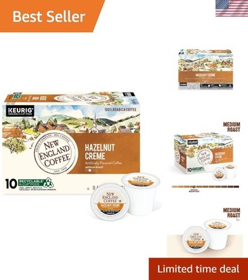 Sustainable Hazelnut Crème Coffee Pods - 10 Count of Medium Roast Delight