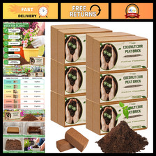 12 Pack Organic Coco Coir Bricks - Compressed Coconut Fiber Soil for Plants, See