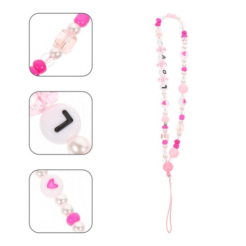 2 Pcs Nachahmung Perlen Handy Lanyard Seile Zum Aufhängen Von Mobiltelefonen
