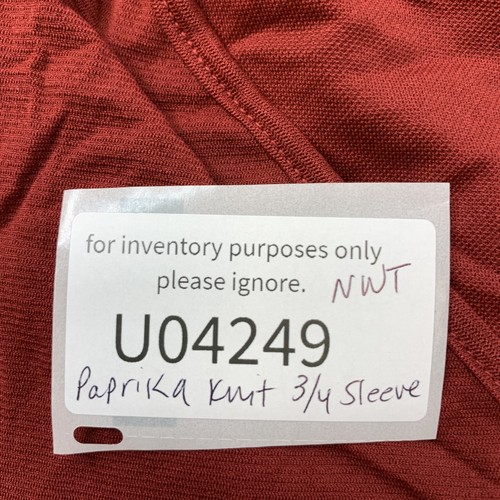 NWT Apostrophe Top Women's 24/26W Red Floral Print V-Neck 3/4 Sleeve Nylon - 第 8/8 張圖片