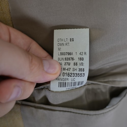 Chaps Ralph Lauren Tweed Wool Tan Herringbone Blue Windowpane 42R Sport Coat 2 B - Picture 11 of 14