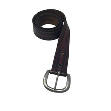 Brown Tooled Leather Men  s Western Belt 44  Length Accessory Outfit