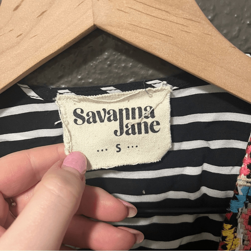 Savannah Jane EMBROIDERED STRIPED CARDIGAN - image 10