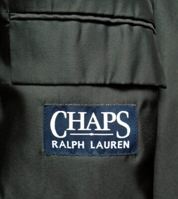 Vintage 90s Ralph Lauren Chaps Over Coat Mens 48L Black Wool