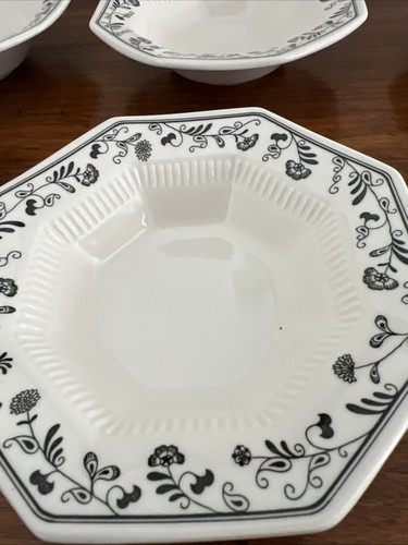 6 Independence Interface Black White Square Fruit Bowl Marked NKT Japan* - Picture 6 of 15