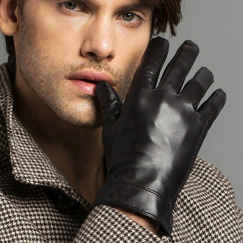 MENS TOUCH SCREEN LEATHER GLOVES REAL LEATHER GENUINE LEATHER 8717 - Picture 8 of 8