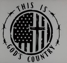 Gods Country Decal, Chose Size, Choose Color, Car, Home, Crafting, Free Shipping
