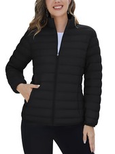 Women's Thermal Jacket Quilted Lightweight Stand Collar Warm Winter Casual Coats