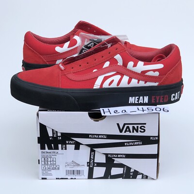 DS Vans Patta Old School sizer 8 Red Black VN0A4BVF5X81 LLT LX New