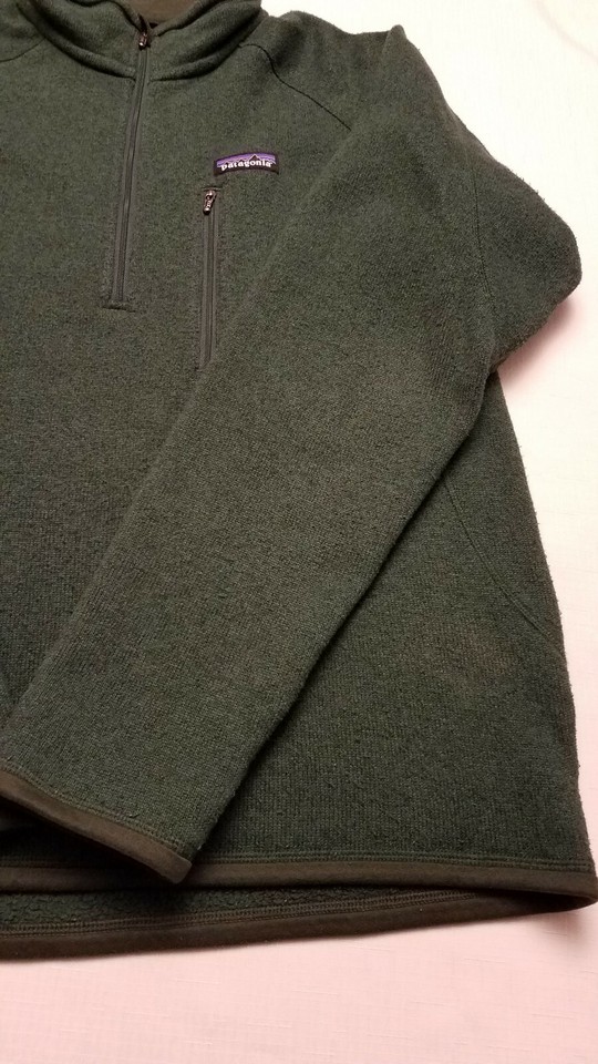 PATAGONIA Pullover GREEN Better Sweater POLYESTER 1/2 Zip Jacket Mens