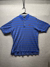 Vintage Polo Ralph Lauren Men  s Size M Short Sleeve Blue Polo Shirt Cotton Crest