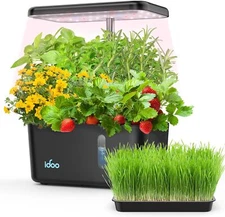 iDOO Hydroponics Growing System, 5-Pod Mini Indoor Herb Garden with Sprouter