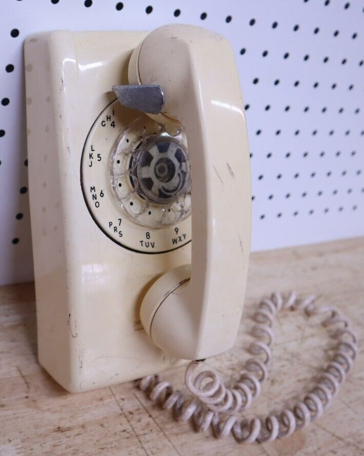 Vintage Used Beige Tan Wall Hang Stromberg Carlson Rotary