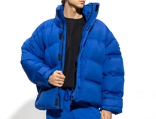 NEW MENS ADIDAS ORIGINALS BLUE VERSION TREFOIL PADDED DOWN JACKET ~ LARGE HM9222
