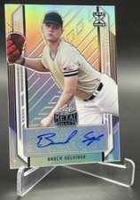 2021 Leaf Metal Draft Baseball Brock Selvidge Rookie MLB Auto Refractor #BA-BS1