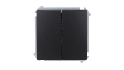 Simon Basic Doppel-Treppenschalter (Modul) 10AX, 250V, schwarz BMW6/2.01/49
