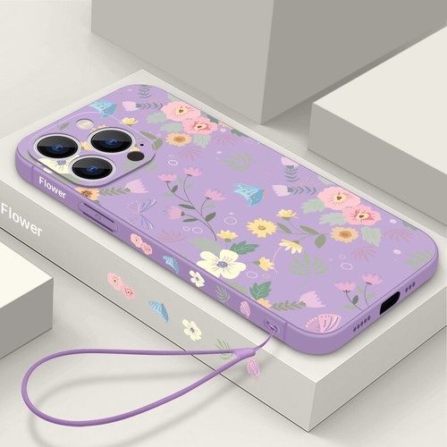 Flower Case For iPhone 16 Pro Max 15 14 13 12 11 XS XR Shockproof Silicone Cover - Picture 2 of 19