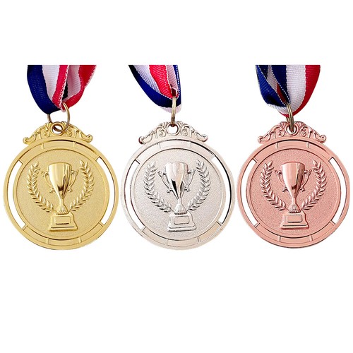 3Pcs Winner Medals Gold Silver Bronze Medal Set for Sports School Competition *A - Picture 8 of 11