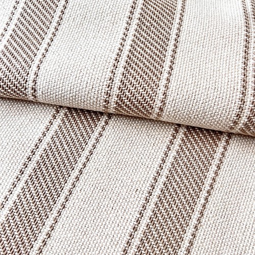 Thick TALARA Linen look wide Stripe Fabric. 290 cm wide, Price per 1/2 metre - Picture 15 of 17