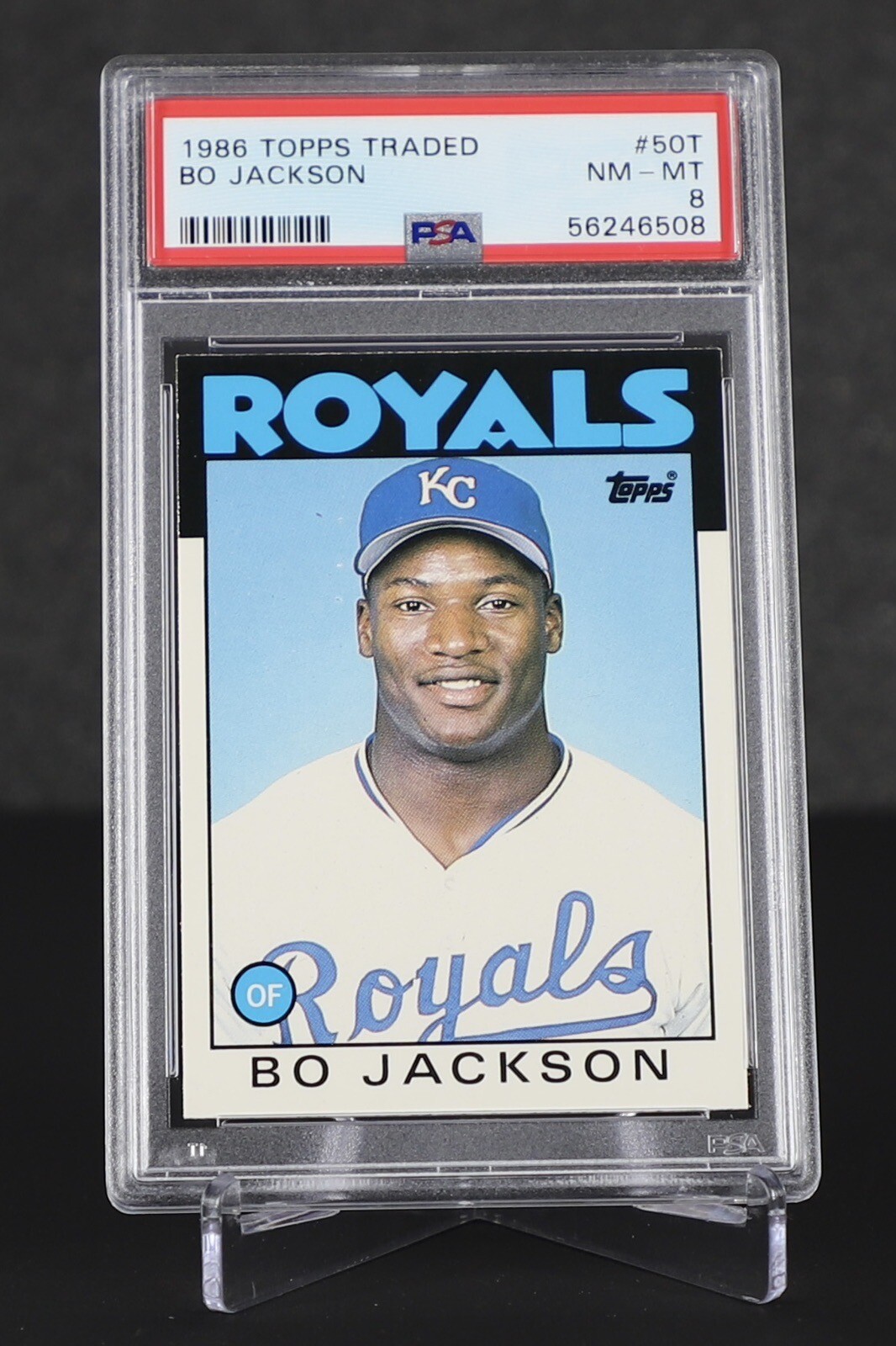 1986 Topps Traded Bo Jackson RC #50T PSA 8 Kansas City Royals