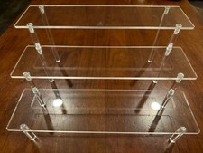 3 Tier Acrylic Display Risers, Large Perfume Organizer Stand 12" x 9" 6"