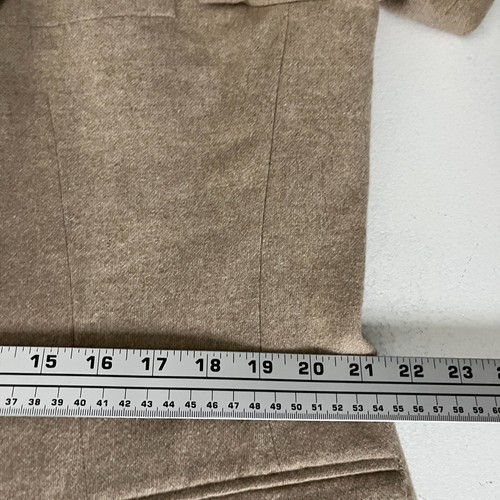 Custom Tailored Lebow Sport Coat Blazer 43R Mens 100% Cashmere Solid Beige - Picture 8 of 12
