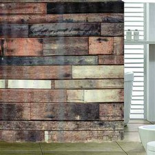 Boards To Base Together 3D Shower Curtain Waterproof Fabric Bathroom Decoration