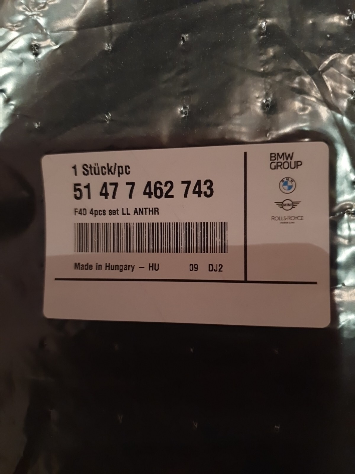 Fußmatten für 1er BMW F40 M1 Velours Automatten Matten in Original 