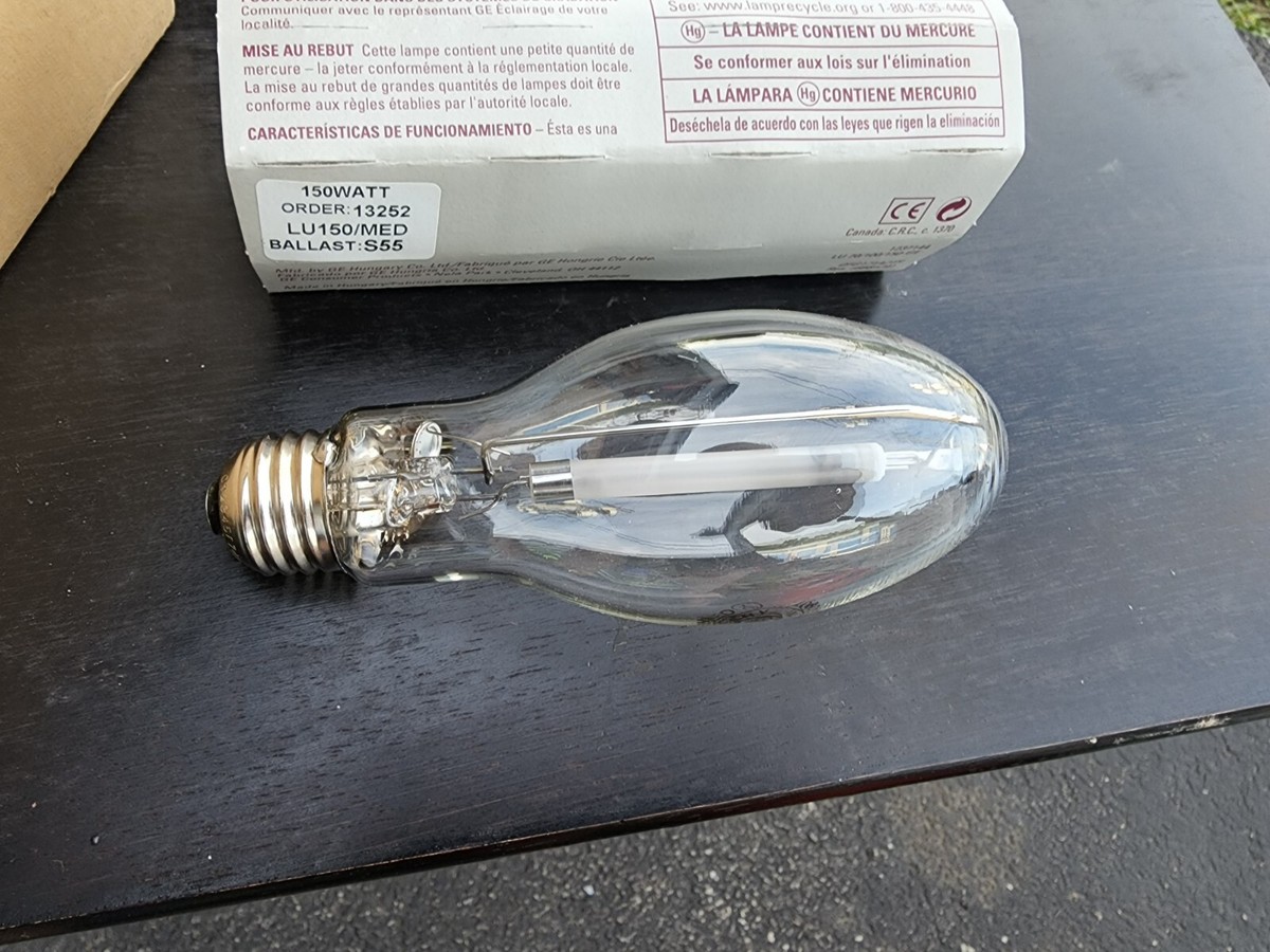 150 Watt Sodium Vapor GE 150W High Pressure Sodium Bulb - LU150/MED HPS  Light, 16000 Lumens, 24000 Hour Life (6 Pack) High Pressure Sodium Lights, image size:1200x900