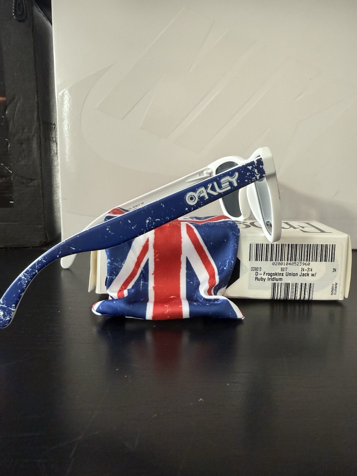 Oakley Frogskin Union Jack w/ Ruby Iridium Lenses 24-314 (RARE) image 3