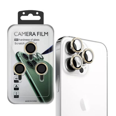 For iPhone 17 16 15 14 13 Pro Max Mini Metal Camera Lens Glass Screen Protector