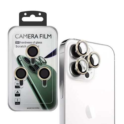 For iPhone 17 16 15 14 13 Pro Max Mini Metal Camera Lens Glass Screen Protector - 第 1/18 張圖片