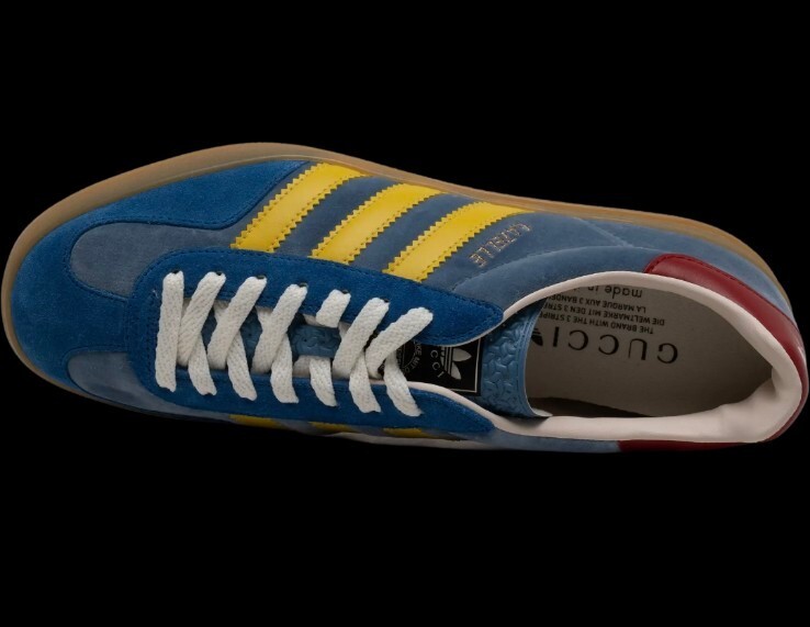 RaRe LiMiTeD GUCCI × adidas GAZELLE BLUE YELLOW OG RETRO