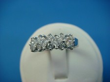 0.92CT Simulated Princess  Round Cut Sapphire Anniversary Women 935 Silver Ring