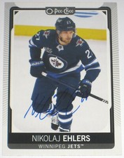 NIKOLAJ EHLERS SIGNED 21-22 O-PEE-CHEE WINNIPEG JETS CARD AUTOGRAPH AUTO!!
