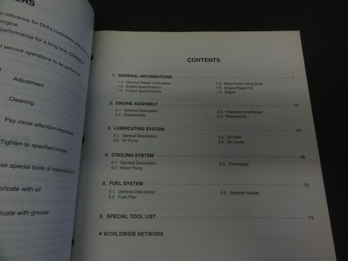 Daewoo Diesel Engine 3.3 Liter (DB33A) Service Manual SB2013E02 Jul. 1998 - Picture 4 of 6
