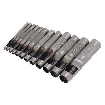 6 Pce Imperial Hollow Hole Punch Tool Set gasket leather vinyl plastic card