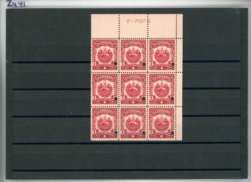 EL SALVADOR Revenue 1 Colon ABNCo *F7678* 1924 SPECIMEN Corner Block{9} MNH ZU41 - Picture 4 of 5