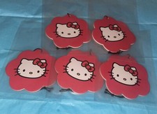 5 Hello Kitty Car Hanging Air Fresheners Cream Strawberry Scent 2 Sides Design
