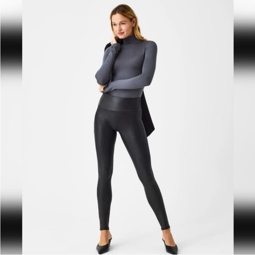 Spanx Faux Leather Leggings Black S - Picture 1 of 7