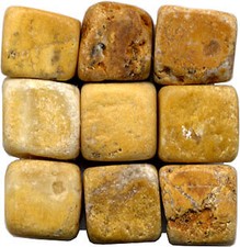 Marble Stone 8mm Marble Travertine Giallo 10x10x8