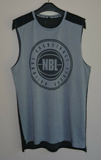 National Basketball League Training Singlet Medium Grey/Black NBL Australia NBL