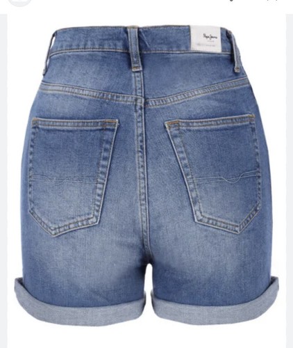 Pepe Jeans Betty High Rise Slim Leg Denim Shorts Size 10 / 29 - Picture 2 of 9