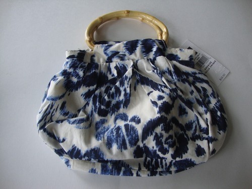 Baby Gap FIRST PARTY Blue Floral Faux Bamboo Bag Purse NWT - Spring Summer