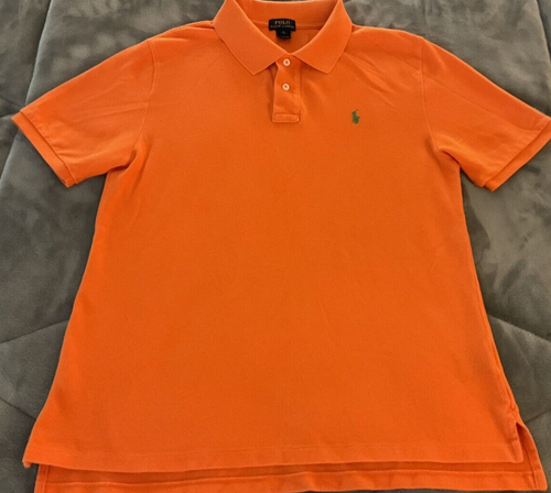 Polo Ralph Lauren Mandarin Orange Shirt Sz XL (18-20) Slimming S/S Boys