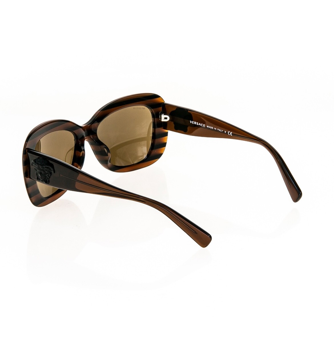 ? Versace VE4317 Butterfly Sunglasses VERSACE Sunglasses VE4317 Translucent Rule Brown Striped  main image 2