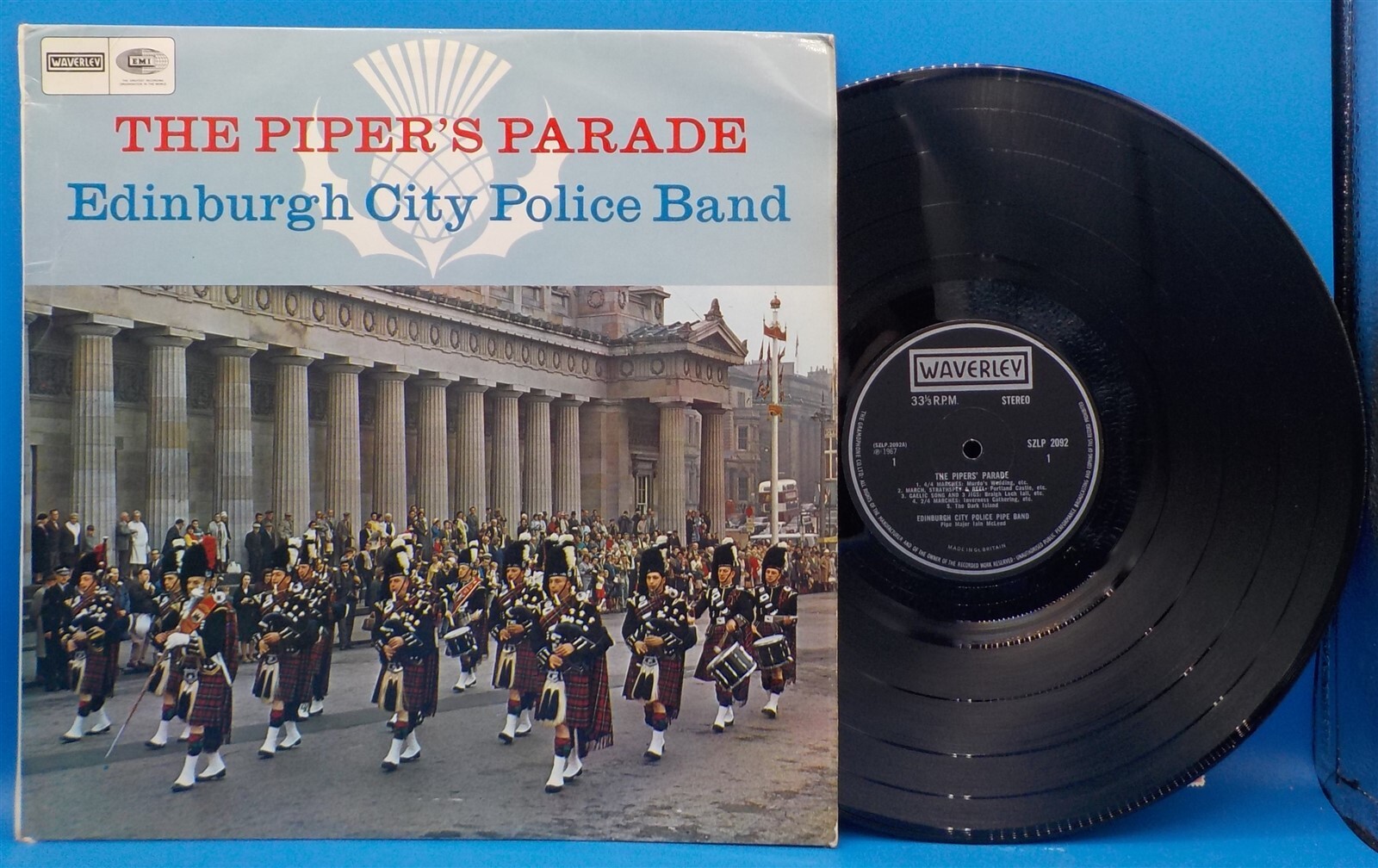 Edinburgh City Police Band LP "The Piper's Parade" VG++ BX4C