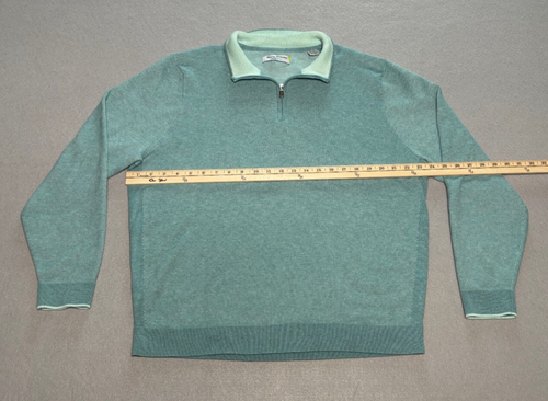 Tommy Bahama Mens XL Quarter Zip Pullover Island Zone Sweater Seafoam Green - Bild 5 von 8