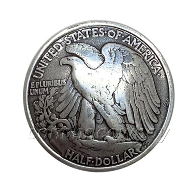 Biker Conchos American Eagle Half Dollar Reproduction Coin Concho screw back