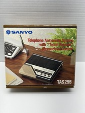 Vintage SANYO Telephone Answering System TAS255 Original Box With Manual  